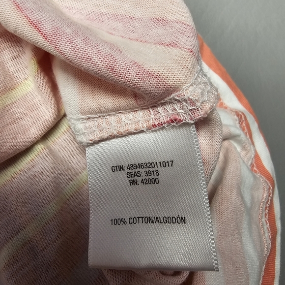 basic edition orange colorful striped tank top women's plus size XXL - Picture 4 of 9